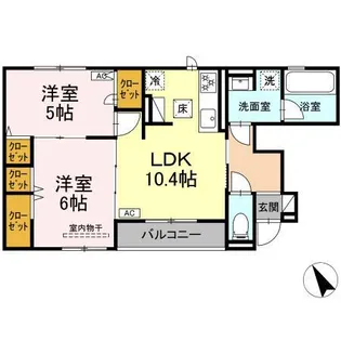 ベルアヴェニール【1階】の間取り