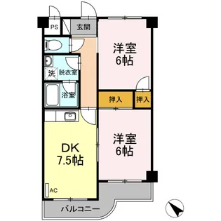 スカイプラザ【3階】の間取り