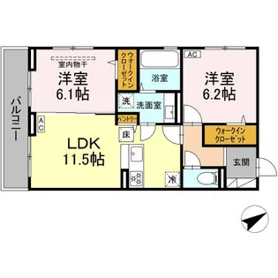 トレビ・フォンタナ【1階】の間取り