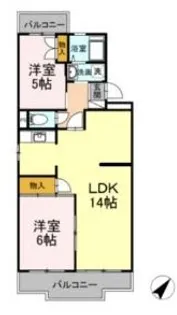 山王塚レジデンス【2階】の間取り