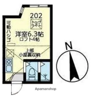 ユナイト白楽アンシャンテ【2階】の間取り