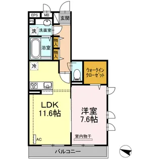 EAST GARDEN 綱島【3階】の間取り