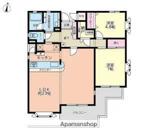 KNOT妙蓮寺【1階】の間取り