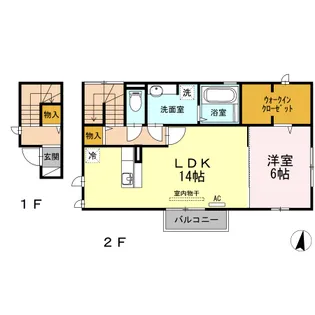 グリーンハイツ【2階】の間取り