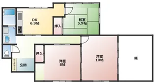 田辺荘【1階】の間取り