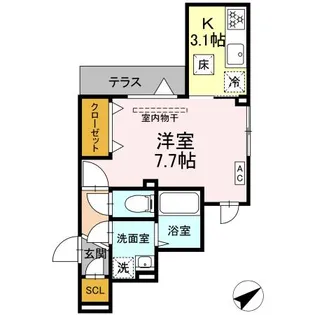 D’TRIBUTE西谷【1階】の間取り