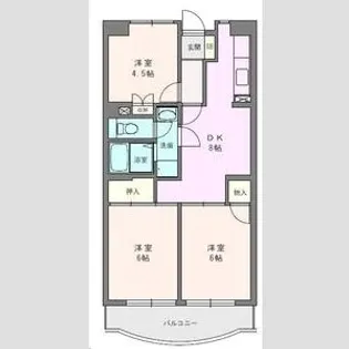 ボヌール秦野Ⅰ【7階】の間取り
