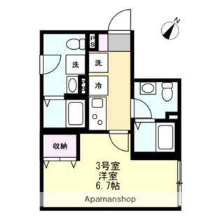 ベイルーム川崎大師公園【3階】の間取り