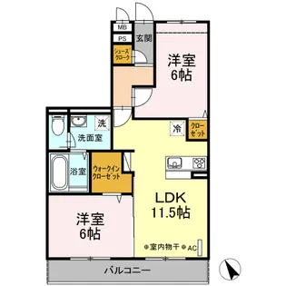 グレイスコート湘南【2階】の間取り