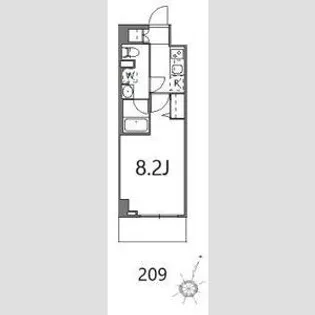 ティーステージジェイアール浜川崎【2階】の間取り