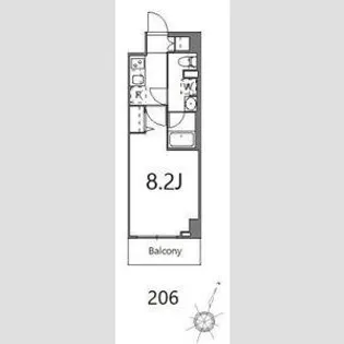 ティーステージジェイアール浜川崎【2階】の間取り