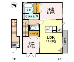 セジュール湘南【2階】の間取り