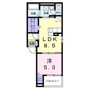 ヴィラ リヴァージュ【2階】の間取り
