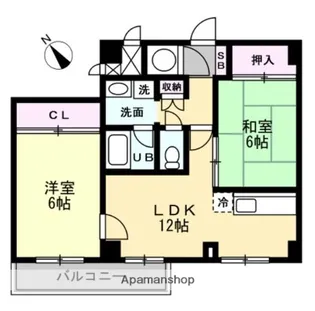 ベルメゾン町田【1階】の間取り