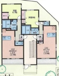 HANAMIZUKI【1階】の間取り