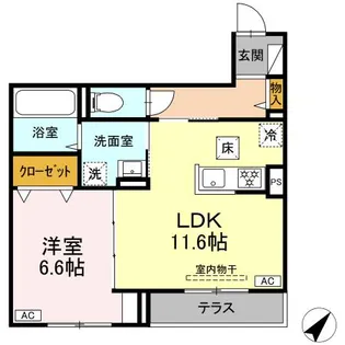 D’BLESS上大岡【1階】の間取り