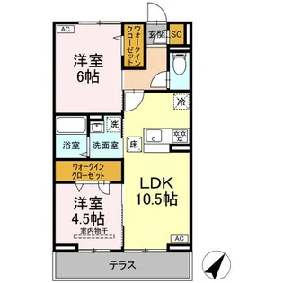 (仮称)DーPAINA 笹下【1階】の間取り