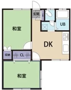 ハイツ白百合Ⅱ【2階】の間取り