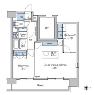 スタイリオ新丸子駅前【11階】の間取り