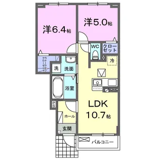 パークサイドアルモニー【1階】の間取り