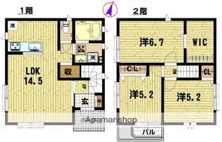 神奈川県横浜市港北区大倉山5丁目【一戸建】の間取り