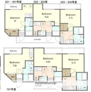 ココライフ新杉田【1階】の間取り