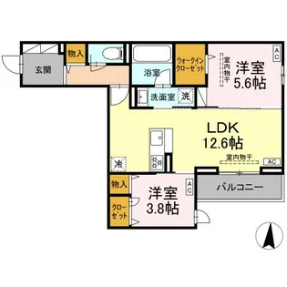 エスペリア中央林間5丁目【2階】の間取り