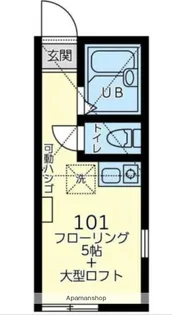 ユナイト文庫ミラフローレス【1階】の間取り