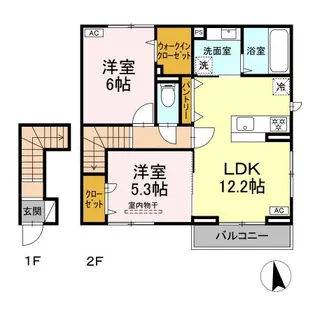フォルテーヌ・イイクラII【2階】の間取り