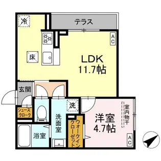 D Paina 井土ケ谷中町【1階】の間取り