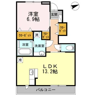 ル・レーヴ【1階】の間取り