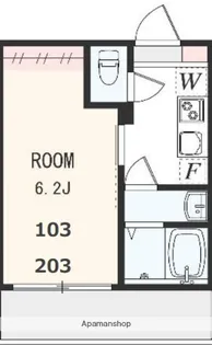 アザーレ・パッシオ中央林間【2階】の間取り