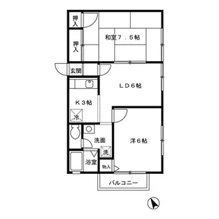 堀の内ハイム【2階】の間取り