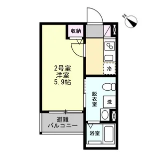 ベイルームフルリール相模大野【2階】の間取り