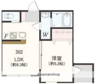 アザーレ・クオン東海大学前【3階】の間取り