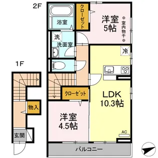 GRANDAY【2階】の間取り