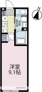 ルクシア大和【1階】の間取り
