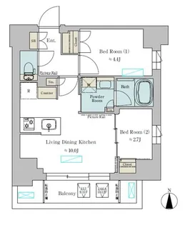BRILLIA IST 武蔵小杉【7階】の間取り