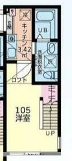 アルブル港南中央【1階】の間取り