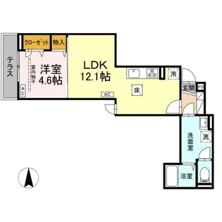 D PAINA 中野島II【1階】の間取り