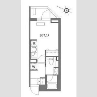 アゼスト阪東橋Ⅱ【7階】の間取り