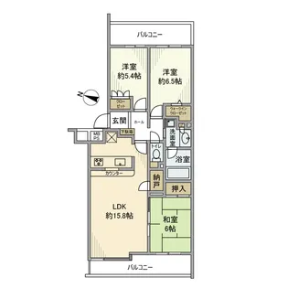 東急ドエル・アルス鷺沼2番館【402号室】の間取り
