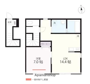 QUIET CRAB HOUSE MIX西谷A号棟(仮)【2階】の間取り