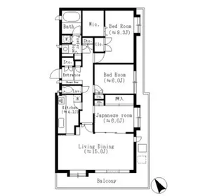 パーク・ハイム藤が丘【2階】の間取り