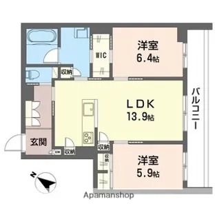 アスターミキ【3階】の間取り