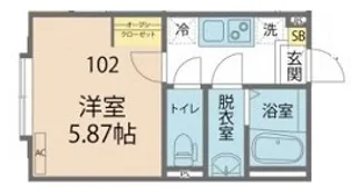 カインドネス相模大野WEST【102号室号室】の間取り