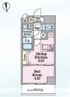 HY’S TSURUKAWA【6階】の間取り