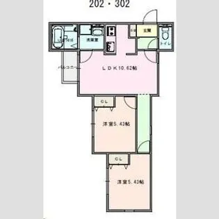 SACRAMENT ZUSHI【3階】の間取り
