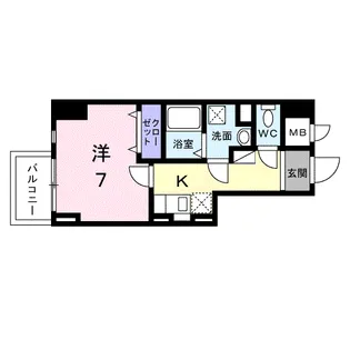 スアヴィス平塚八重咲【2階】の間取り