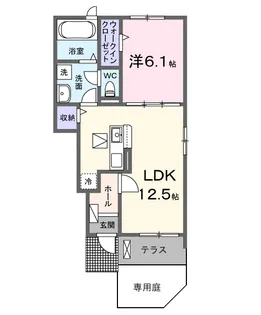 カフア テラス【1階】の間取り